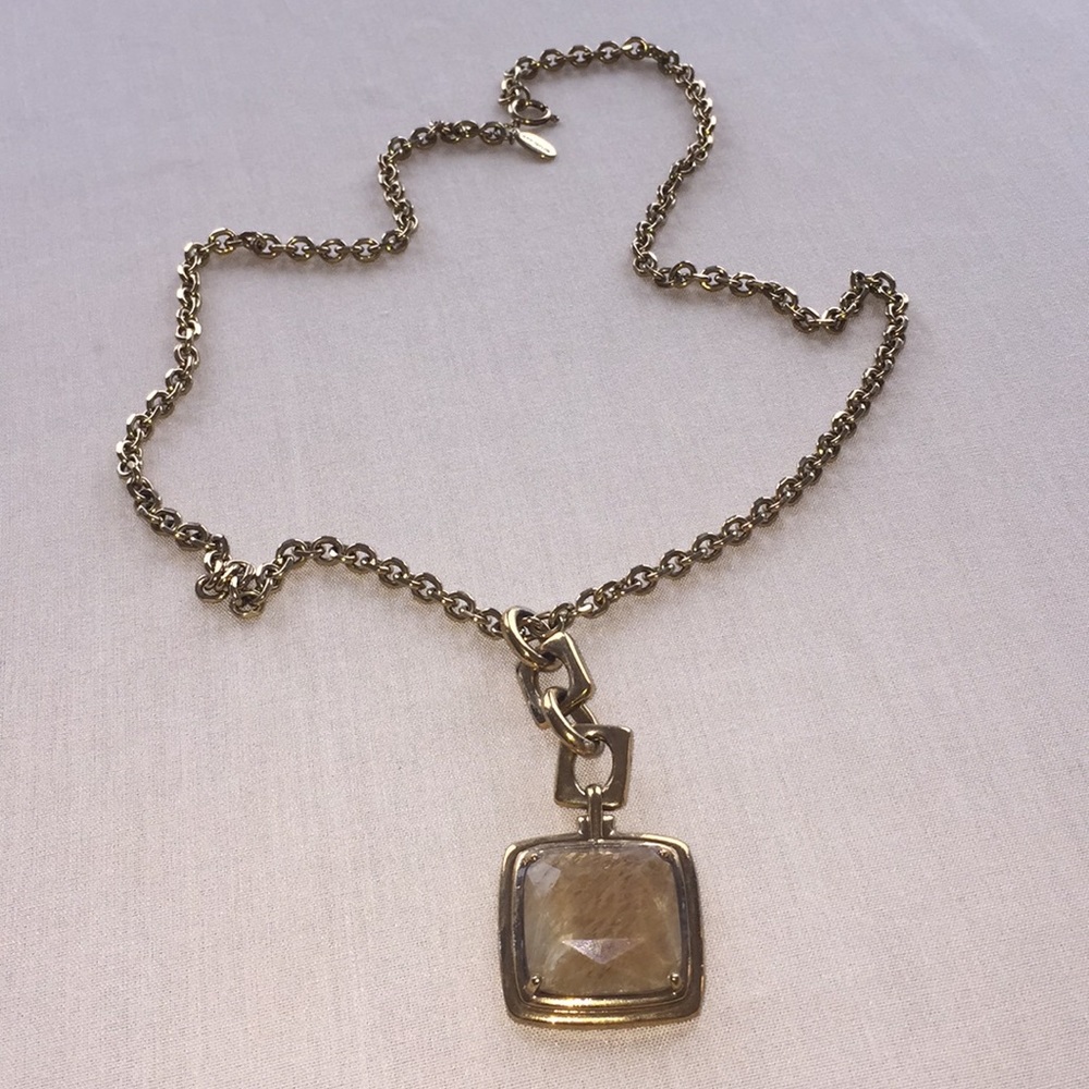 Gold. Ann Taylor Necklace w/ detailed pendant